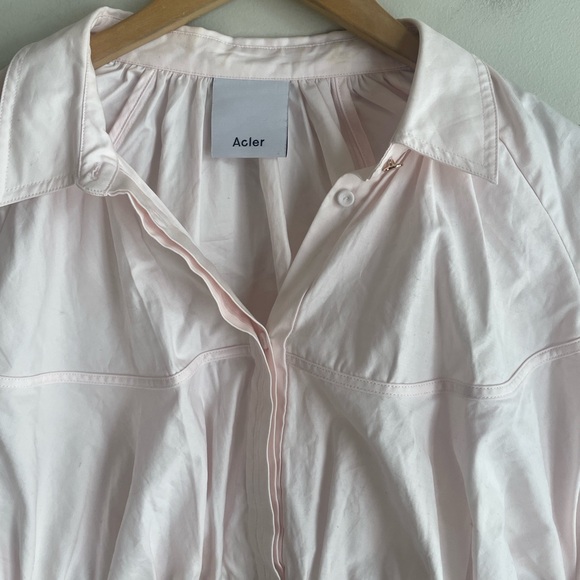 ACLER Marquis Cotton Collar Crop Top Shell Pink - Picture 7 of 15